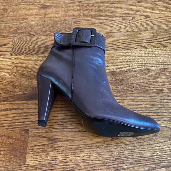 Real leather heeled booties - Picture 1 of 5